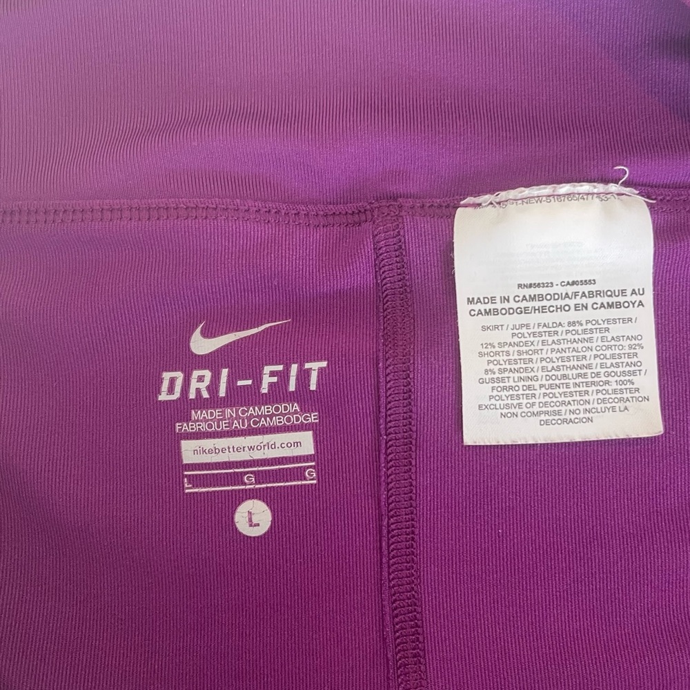 Nike Dri-Fit Pleated Tennis Skort in Purple Size Large - Picture 5 of 7